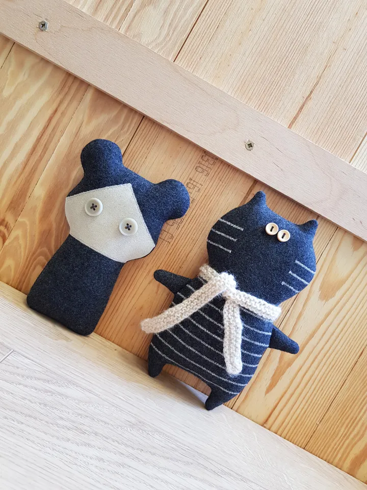 Black CAT sewing pattern PDF, digital tutorial in english, Halloween doll diy
