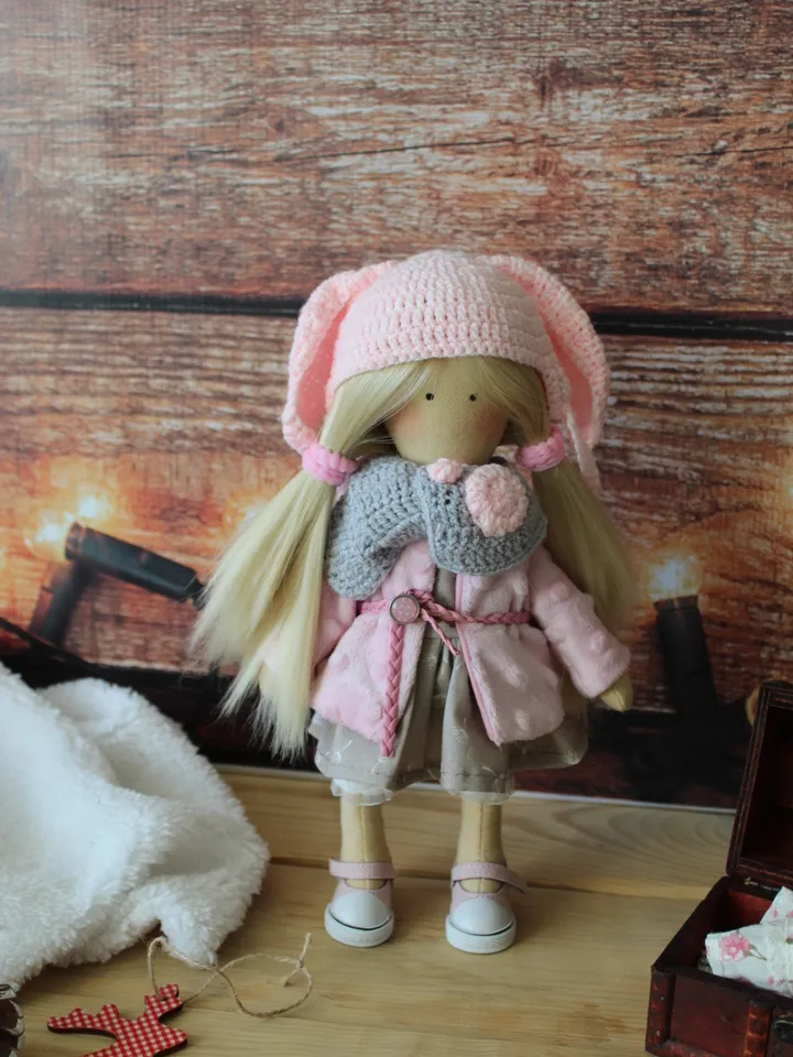 Doll pattern - 10 inch doll pattern and tutorial - Rag doll sewing pattern - Christmas gift idea