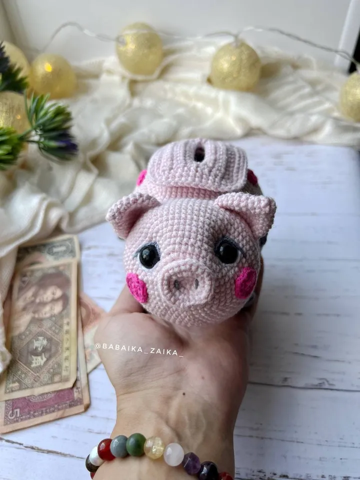 PDF Crochet Piggy Bank Pattern, Amigurumi pig pattern, Crochet pig, Cute pig, Animal pattern, Amigurumi baby pig doll, Crochet animal