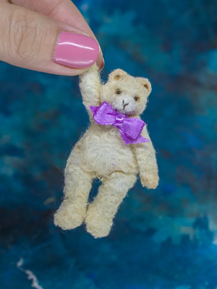 MINIATURE teddy bear for dollhouse decoration