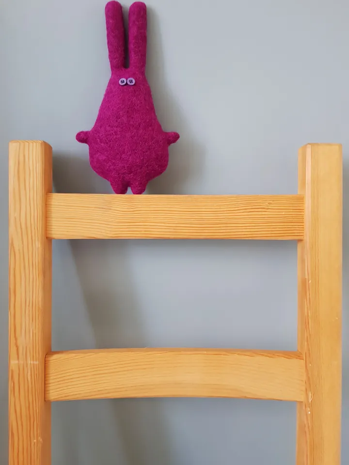 Pink Rabbit sewing pattern pdf, digital tutorial in english, Diy plush toy
