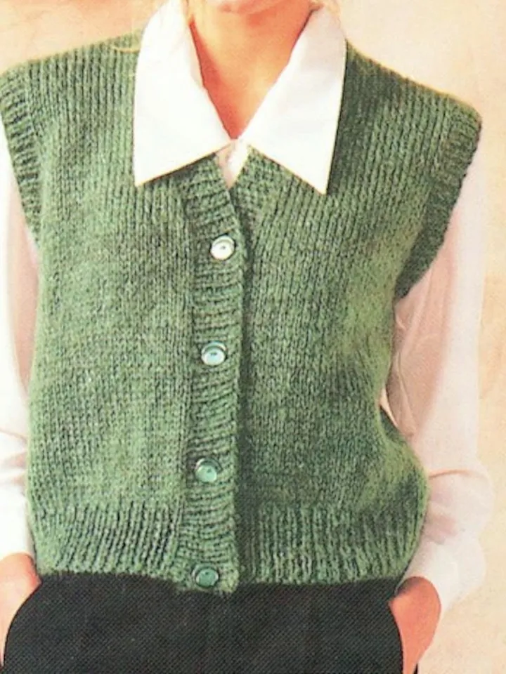 Waistcoat women ladies waistcoat knitting pattern pdf , easy waistcoat