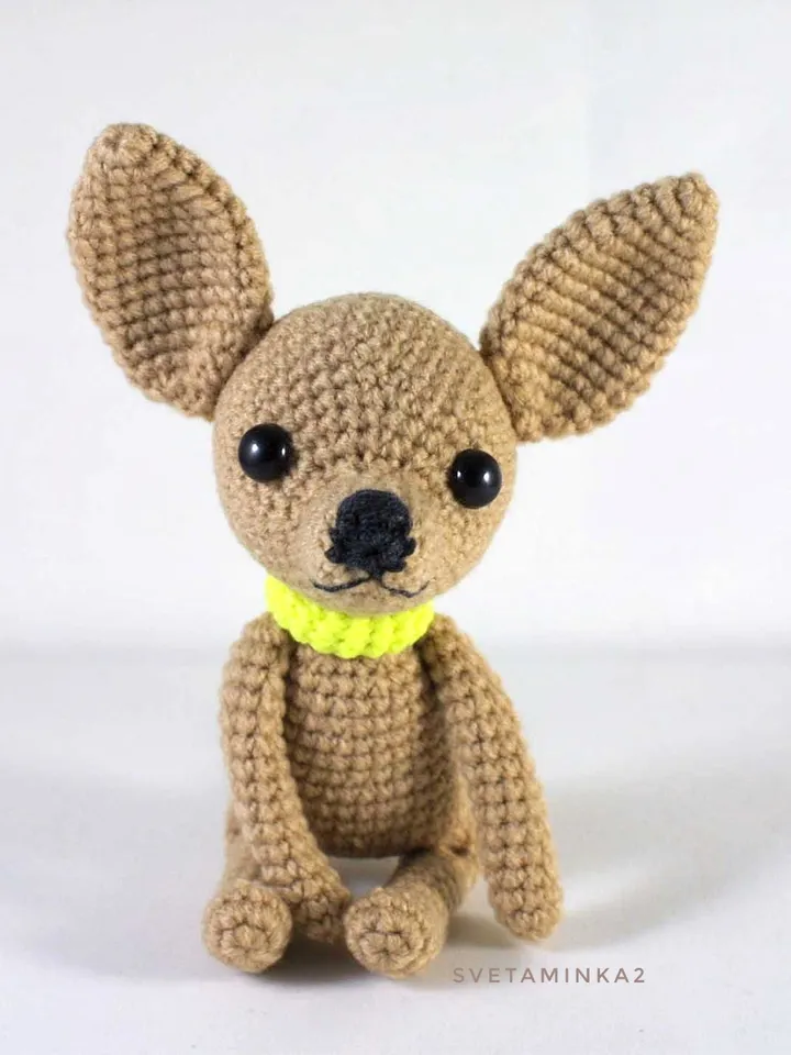 Crochet Chihuahua Pattern. Amigurumi Chihuahua. Crochet Dog. Amigurumi Dog. Digital Download. PDF.