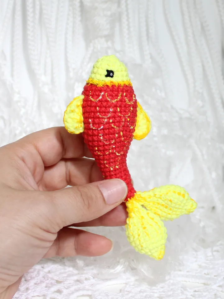 Fish crochet pattern PDF in English Amigurumi fish keychain