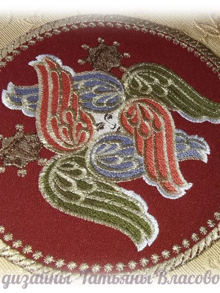 "Cherubs" three design options for machine embroidery