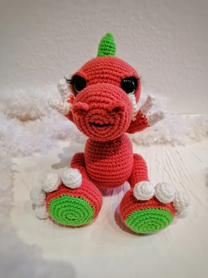 PDF crochet Tyrannosaurus Amigurumi crochet pattern Dinosaur, T-Rex, cute dino, amigurumi dino, baby dino, crochet dinosaur, crochet animal