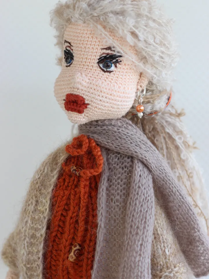 Crochet doll, Amigurumi doll, Handmade cotton doll, Waldorf doll