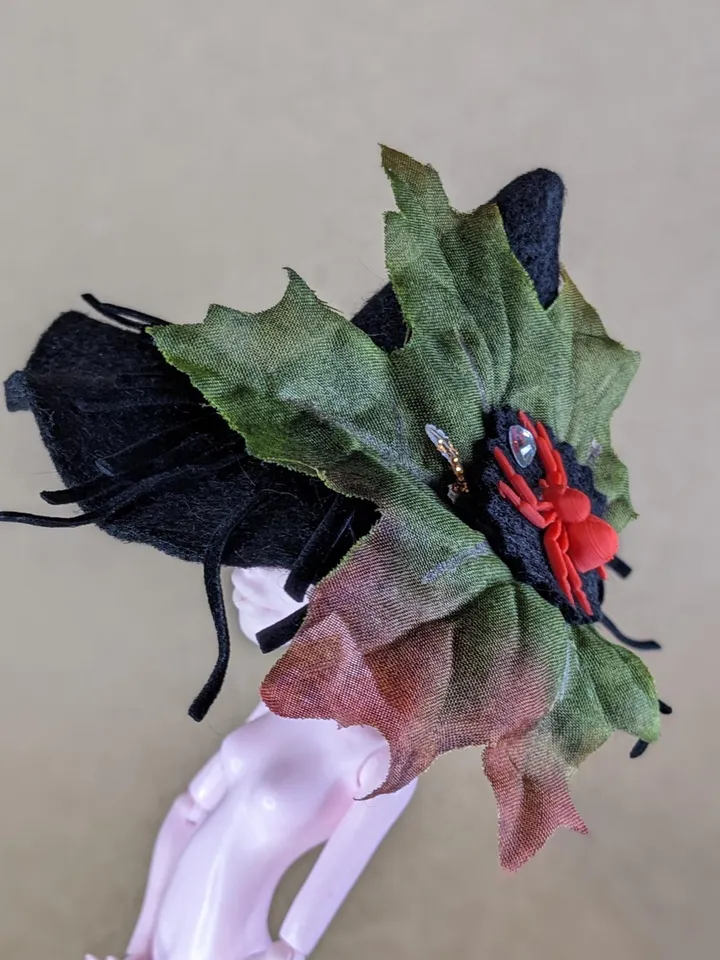 Halloween witch hat for 13 cm doll head
