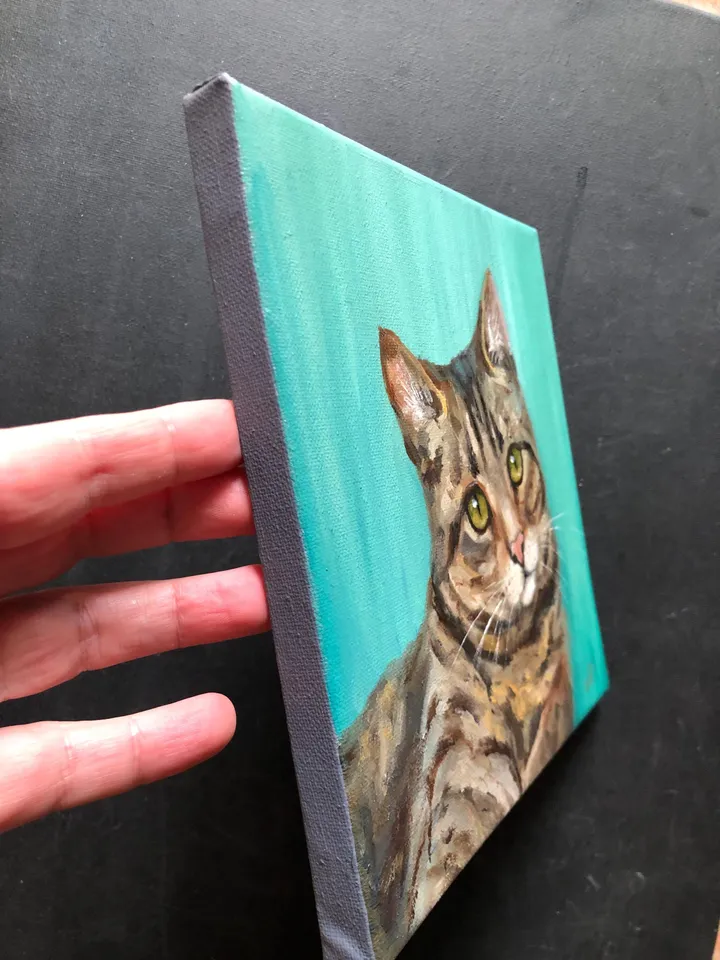 Cats Oil Painting Original Cat Portrait Animal Wall Art Pet Portrait