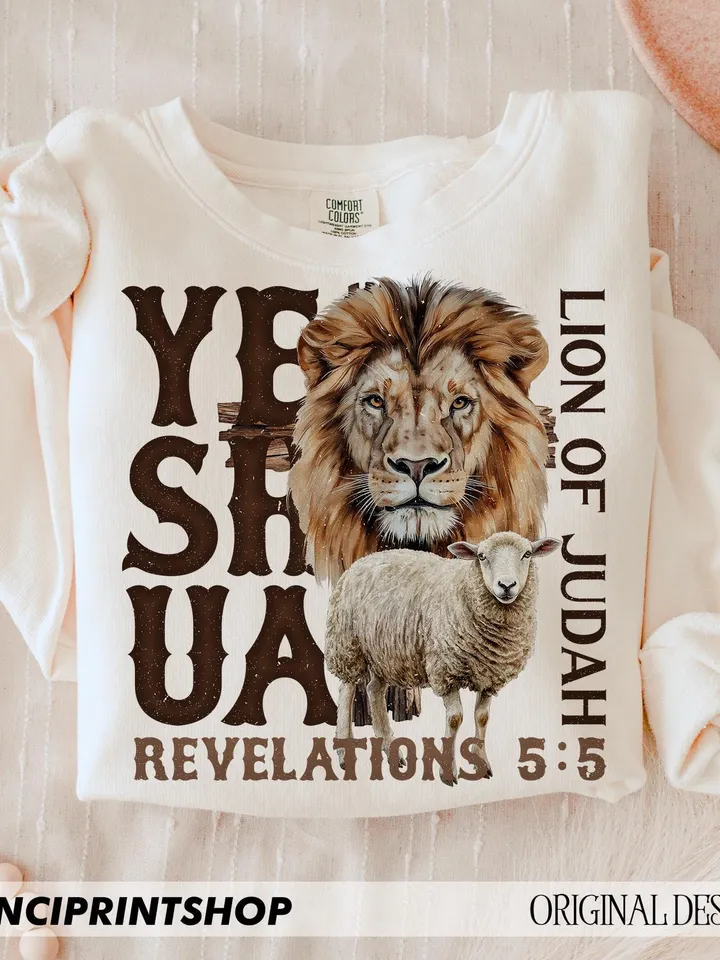 Retro Christian Png, Jesus png, YESHUA Png, Lion of Judah Png, Bible Verse png, Christian Shirt Design, Religious Png, Christian png, Retro