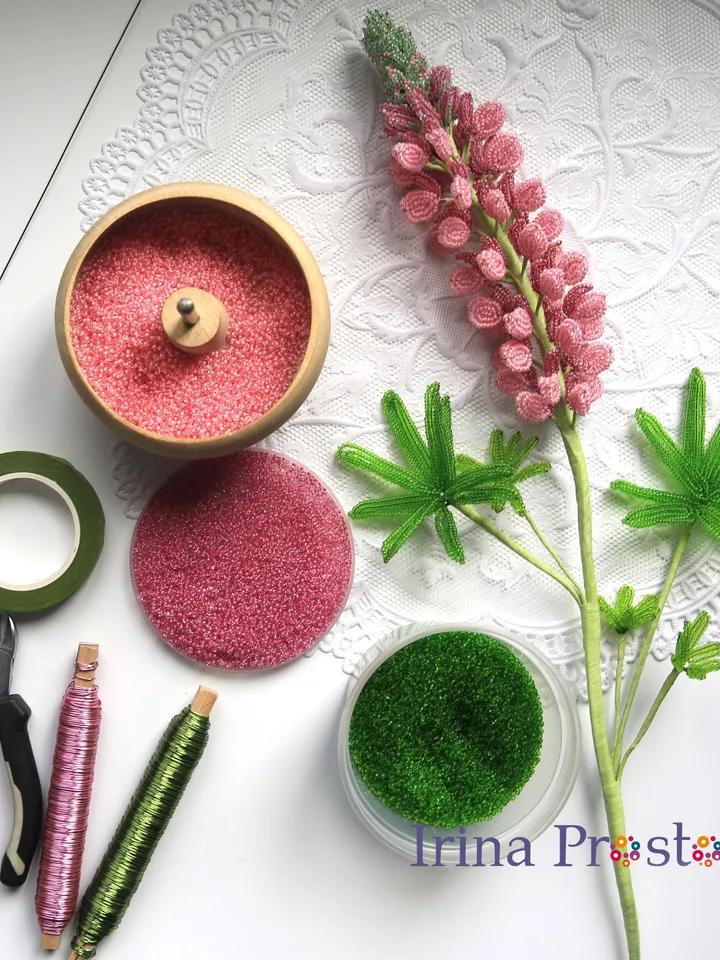 Beaded Flowers pattern | Lupine | Seed bead patterns | Beadwork pattern | Digital Download - PDF