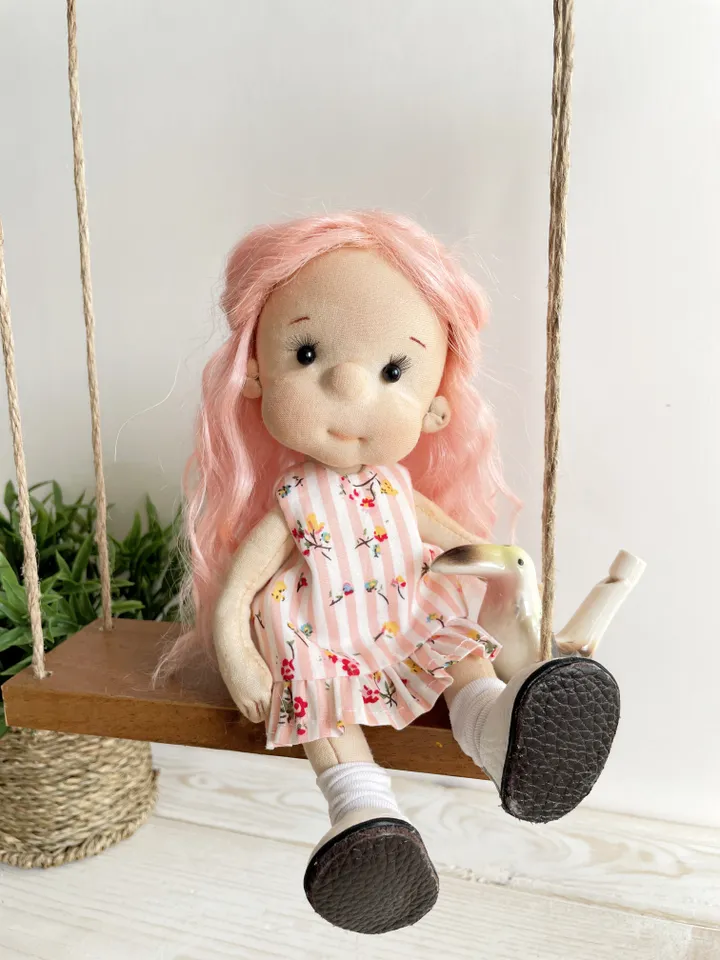 Handmade Textile Doll Art Doll Waldorf Doll Inspiration Birthday Gift for Girl