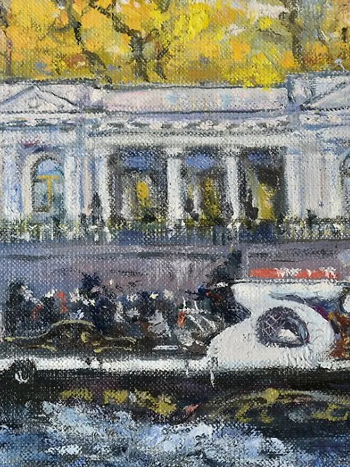 Petersburg Painting Cityscape Original Art Impressionism Art