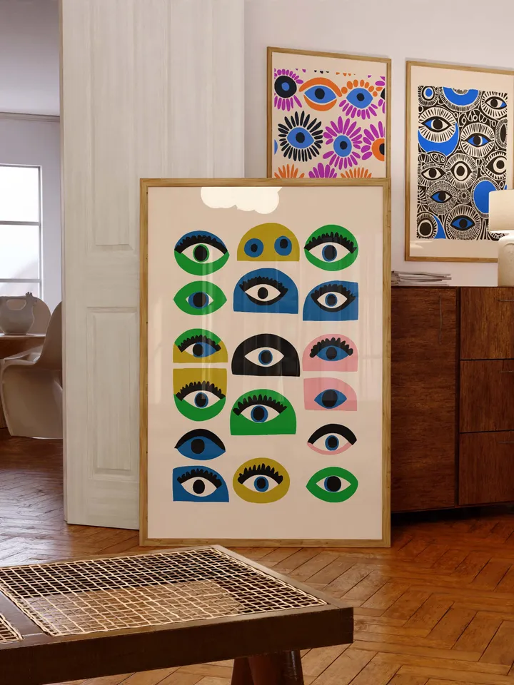 Abstract Eye Wall Art: Modern Colorful Print (Digital Download)