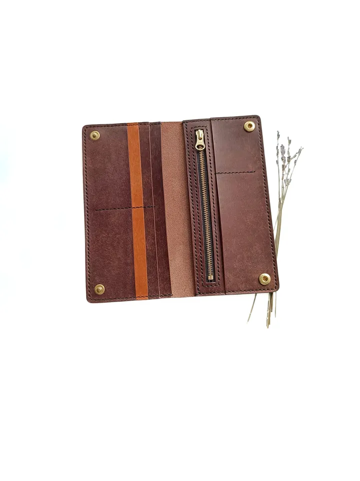 Pattern long wallet - Pattern of a leather wallet - Download PDF