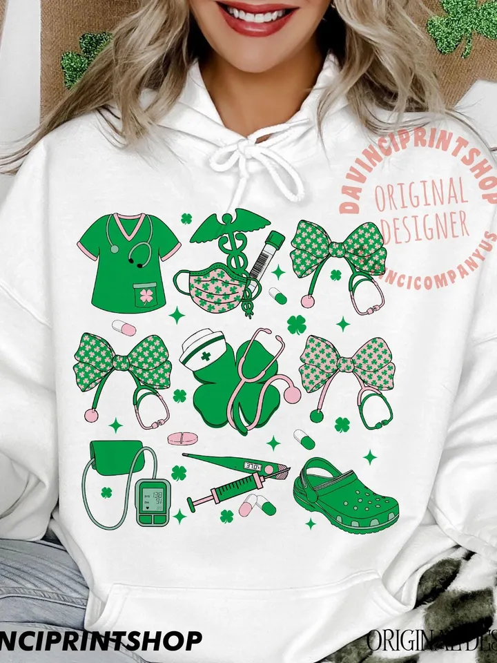 St. Patricks day nurse png, St.Patricks Day Nurse Coquette Png, Nurse St.patricks Day shirt design, Nurse png, St.patricks png, Shamrock png