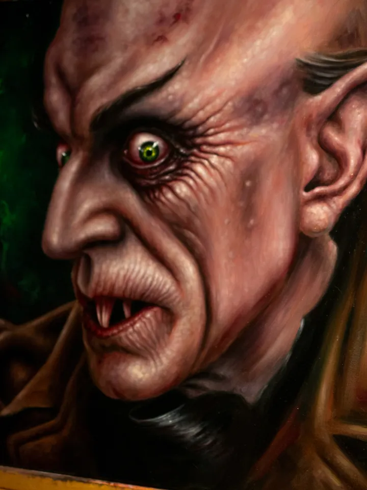 Oil painting Nosferatu Eine Symphonie des Grauens