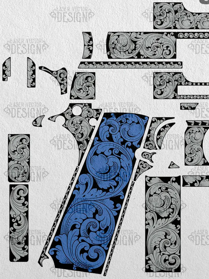 VECTOR DESIGN Colt 1911 government Scrollwork 10