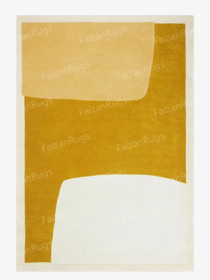 Buy 8x10 Antique Cut-Pile Mustard Color Hand Tufted Rug 100% Wool For Living Room, Bed Room, Kids Room In Any Size 10x14,10x12,9x12,8x10,6x9