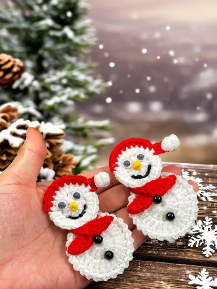 Cute Snowman Crochet Pattern, Cute Amigurumi Snowman Tutorial for DIY Holiday Gift, Festive Winter Decor & Kids Room Decoration