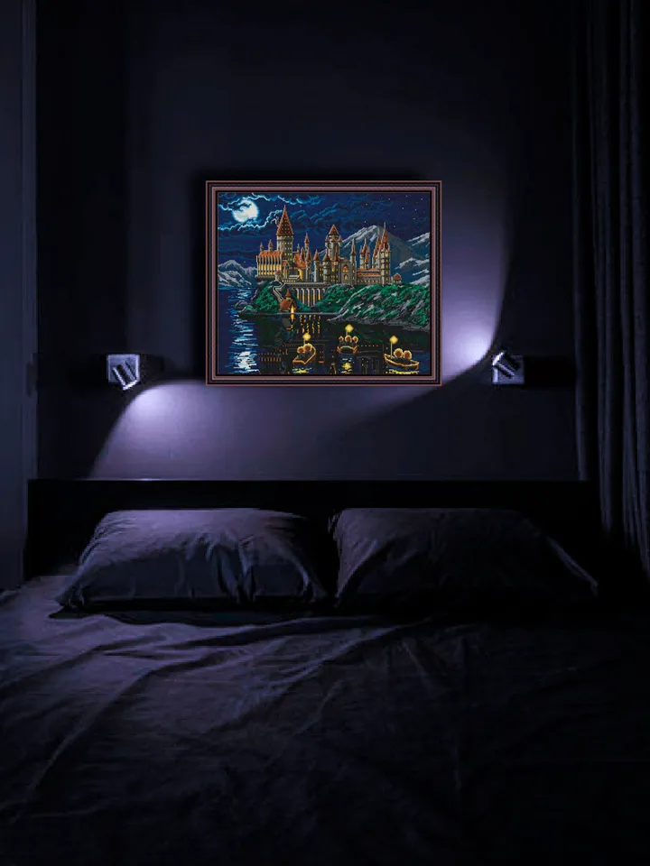 Wizard school cross stitch pattern digital PDF Magic kingdom cross stitch Magic castle xstitch chart Fantasy castle instant download PDF #C5