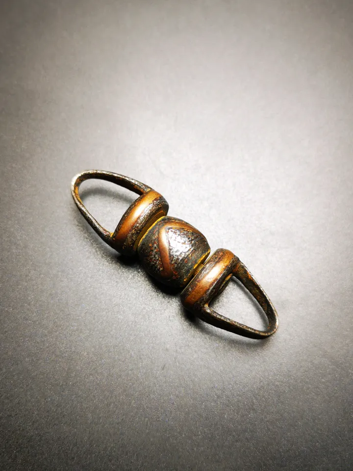 Gandhanra Handmade Mala Hanging Ring,Keychain Ring,Prayer Beads Accessories,Made of Cold Iron and Brass