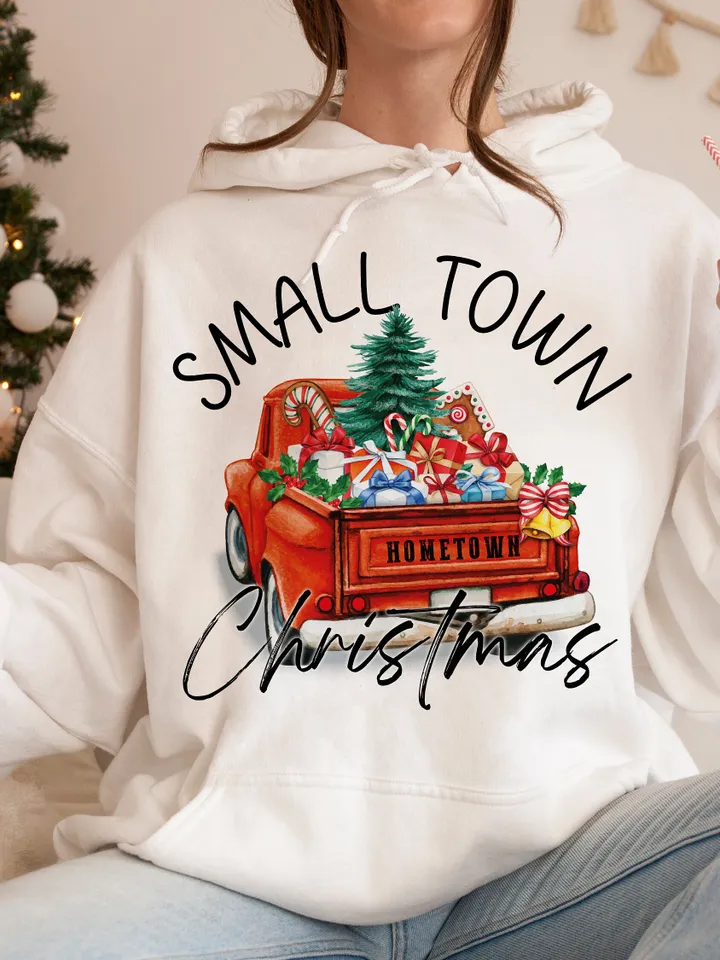 Small Town Christmas PNG-Hometown Christmas-Farm Fresh Christmas Trees png-Blue Truck-Christmas Truck png-Vintage-Christmas Tradition
