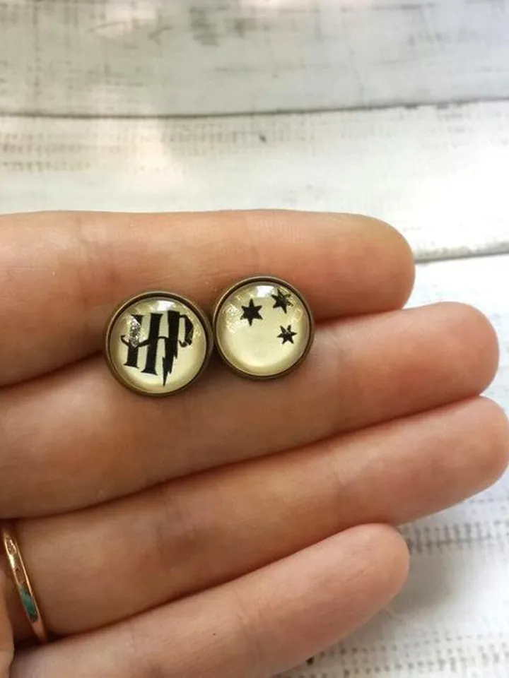 You're my favourite muggle earrings, Harry Potter Earrings, Harry Potter studs gift