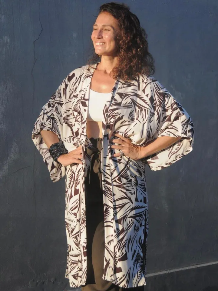 Print  Bikini Cover Summer Beach Kimono | Resort Wear Women | Summer Cover Vacation Classy Robe |  Beach Kimono Viscose