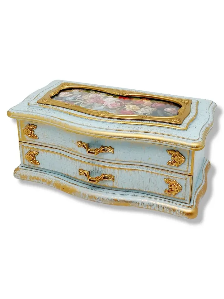 Musical jewelry box, Chest of drawers with ballerina