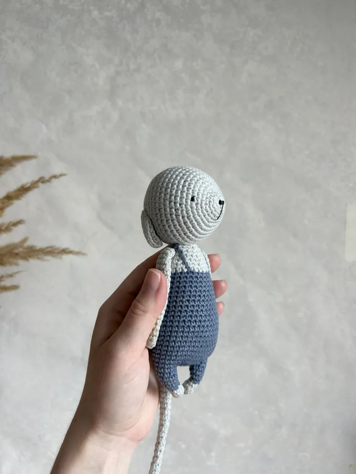 Stuffed mouse toy, crochet mouse toy, amigurumi toy