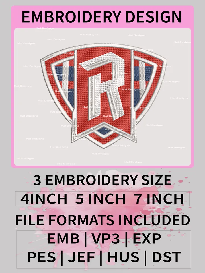NCAA Radford Highlanders Embroidery File, 3 Sizes, 6 Formats, NCAA Machine Embroidery Design, NCAA Logo, NCAA Teams