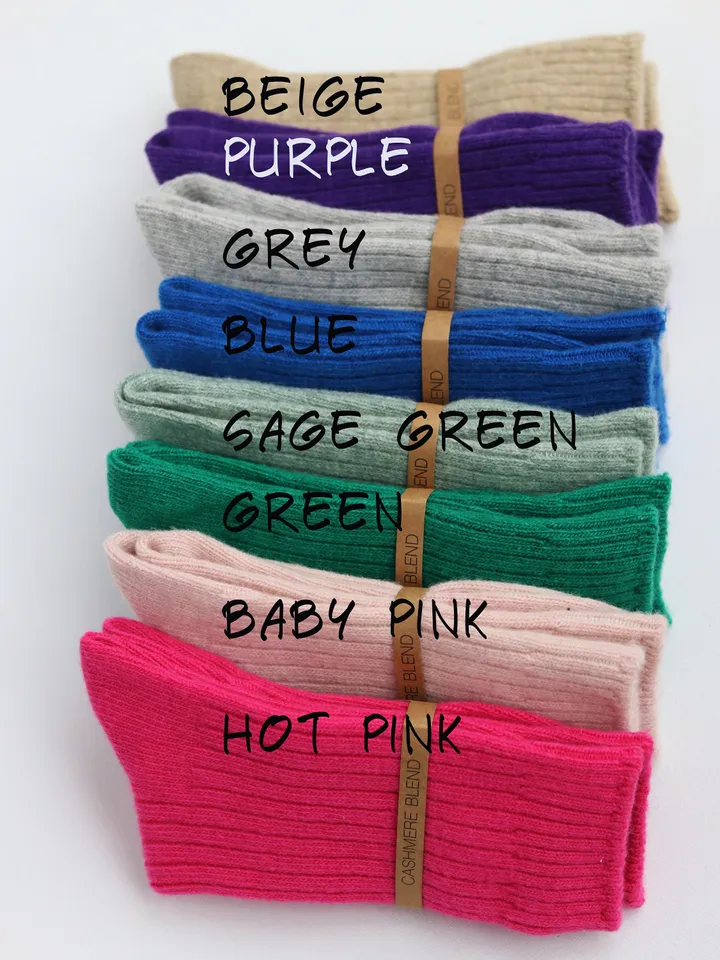 Wool Socks Women soft cozy hiking boot winter leg warmers, Girls ankle socks for school