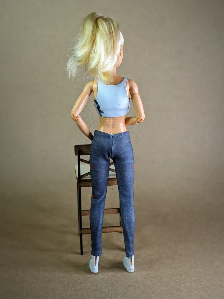 Gray top & leggins for 1/6 scale fashion female dolls