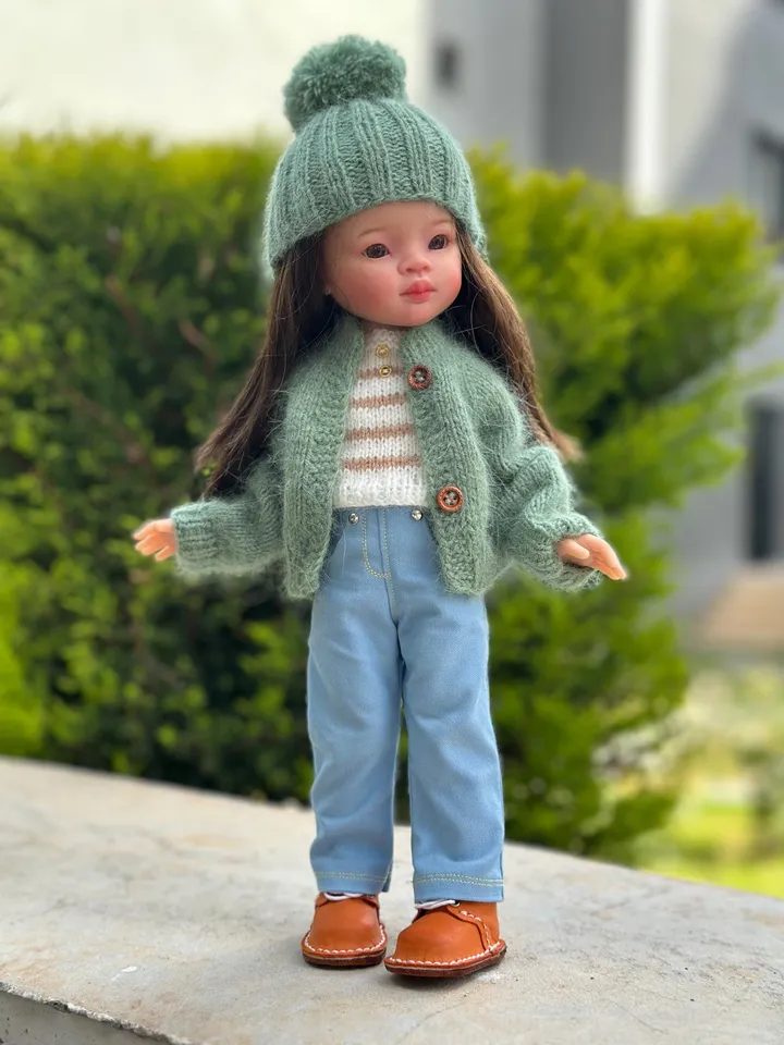 PDF Cardigan & Hat Knitting Pattern Tutorial  for Paola Reina doll (12&quot;/32 cm) eng