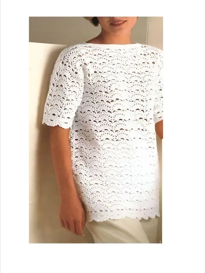 Top crochet pattern, top short sleeve crochet pattern, top sleeveless crochet pattern pdf instant download
