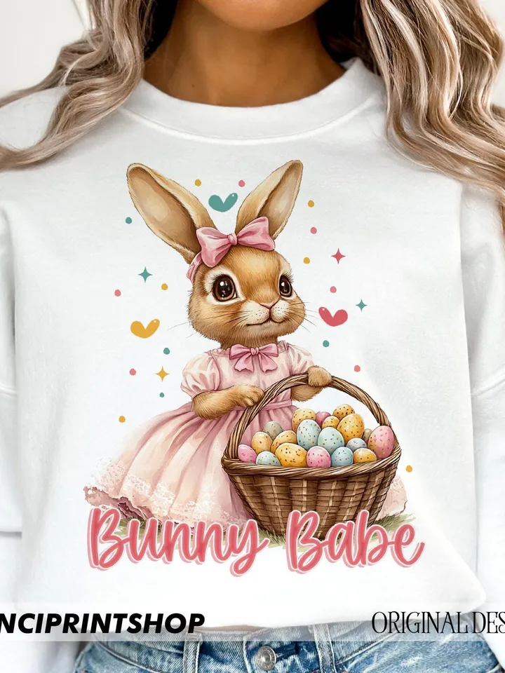 Bunny babe png, Babe png, Easter png, Kids png, Girls Easter png, Easter Sublimation designs downloads, Easter Bunny png, Cute Easter png