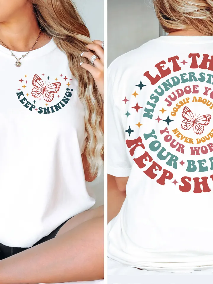 Let Them Png Svg, Keep Shining Png Svg, Inspirational Png Svg, Self Worth Png Svg, Self Love svg, Back and Pocket Design you worth it svg