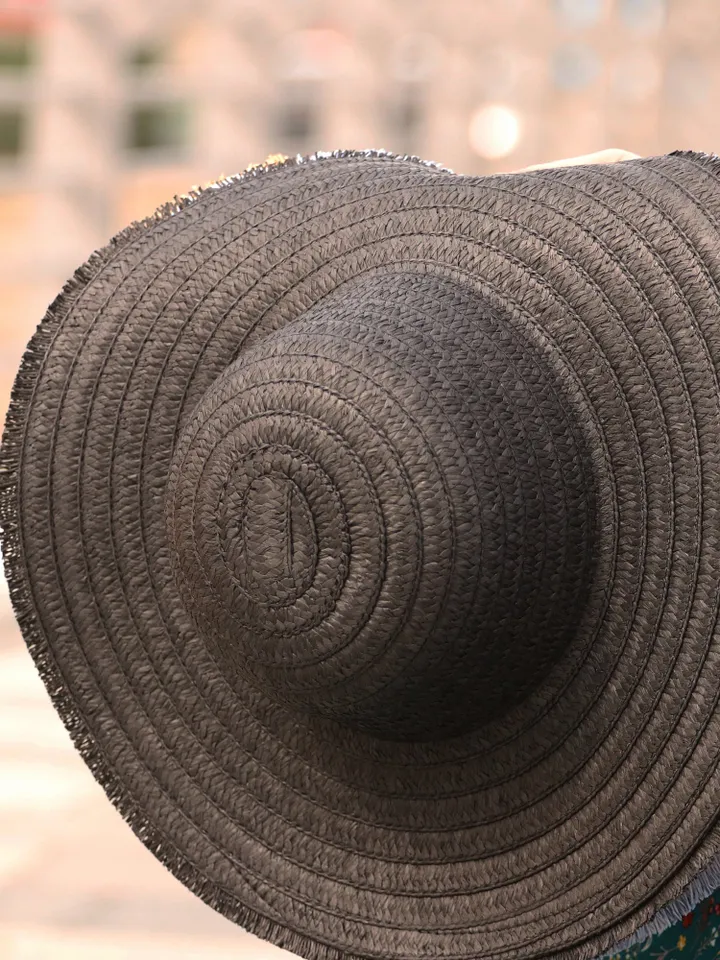Women Straw Hat wide brim foldable Summer hat, floppy beach hat, Raffia hats, straw sun hat, seaside hat