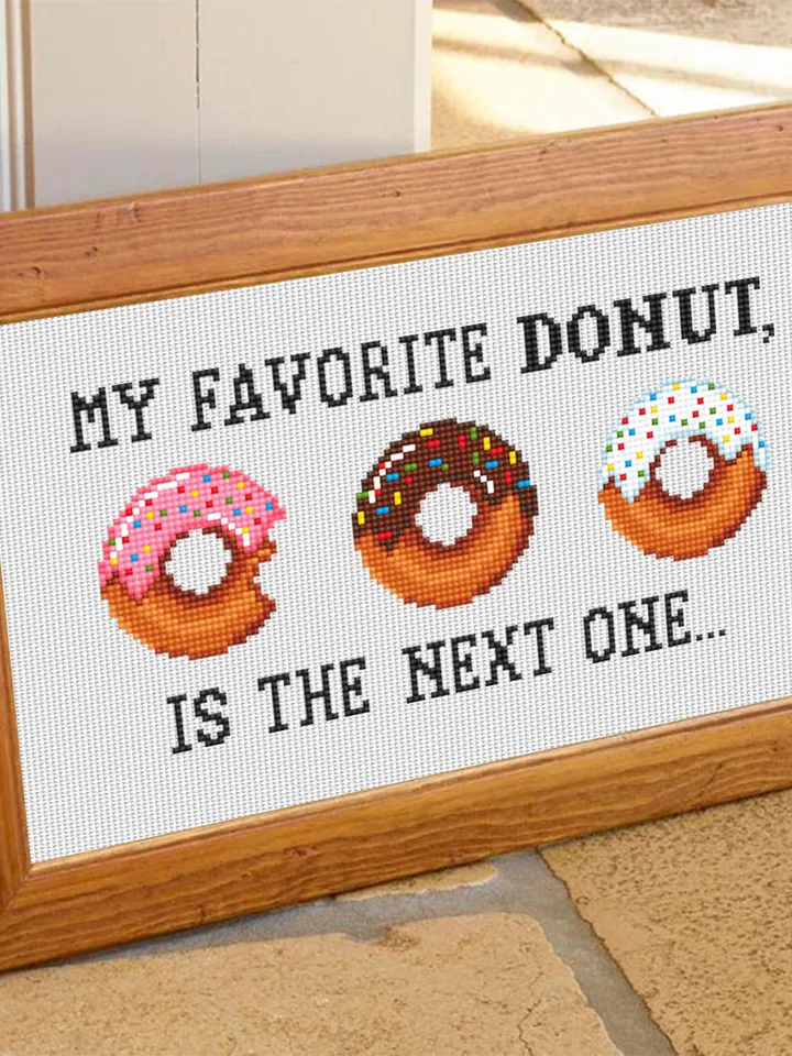Small food cross stitch pattern download PDF Donuts cross stitch chart, Kitchen beginner stitch, Quick cross stitch quote, Home decor #F8
