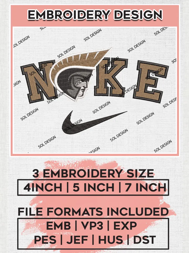 Ni.kee Anderson Trojans College Team Logo Embroidery Design Files, NCAA Anderson Trojans Machine Embroidery, NCAA Teams, 3 sizes, NCAA Machine embroidery designs, Digital Download