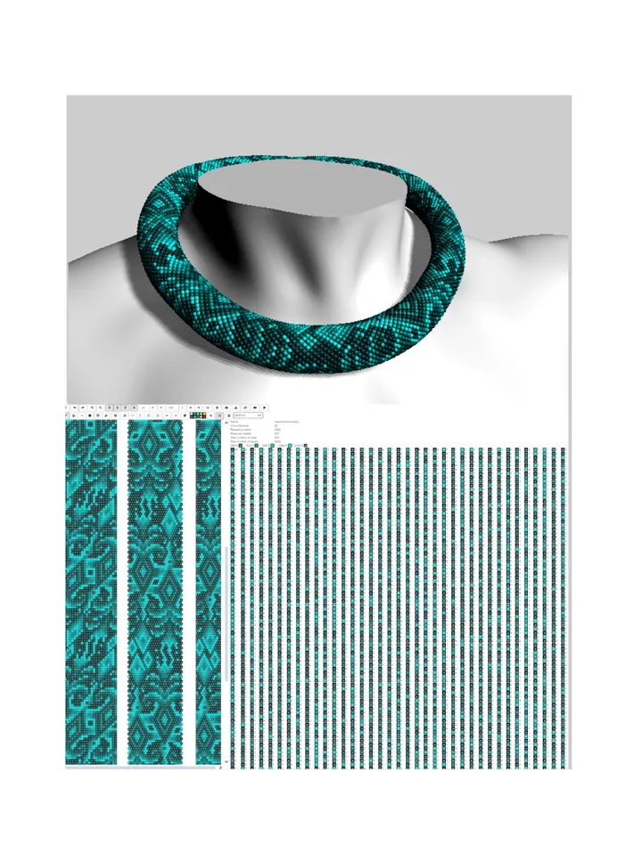 PDF Bead Crochet Pattern , Pattern for Necklace and Bracelet bead crochet