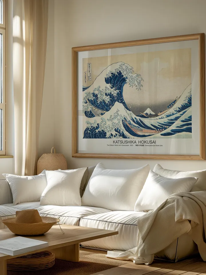 The Great Wave off Kanagawa print Japanese Hokusai Classic Museum Quality Art Iconic Japanese Art Poster Exhibition Wall Print Digital Down