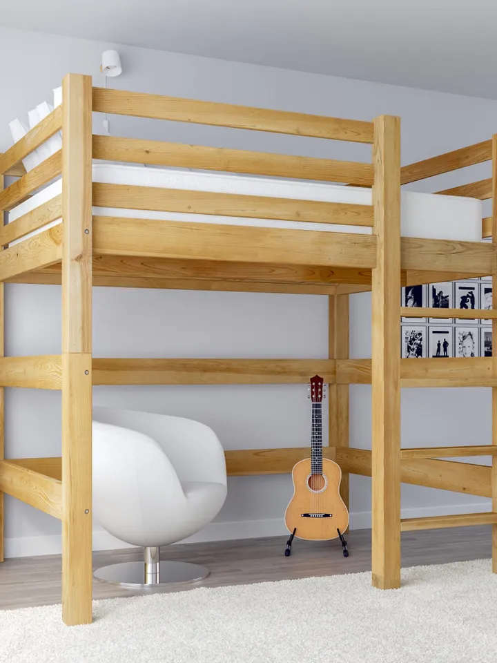 DIY PDF Queen Loft Bed Plans for Adults, Teens, Kids - Queen Loft Bed Frame Tutorial & Easy Build Guide