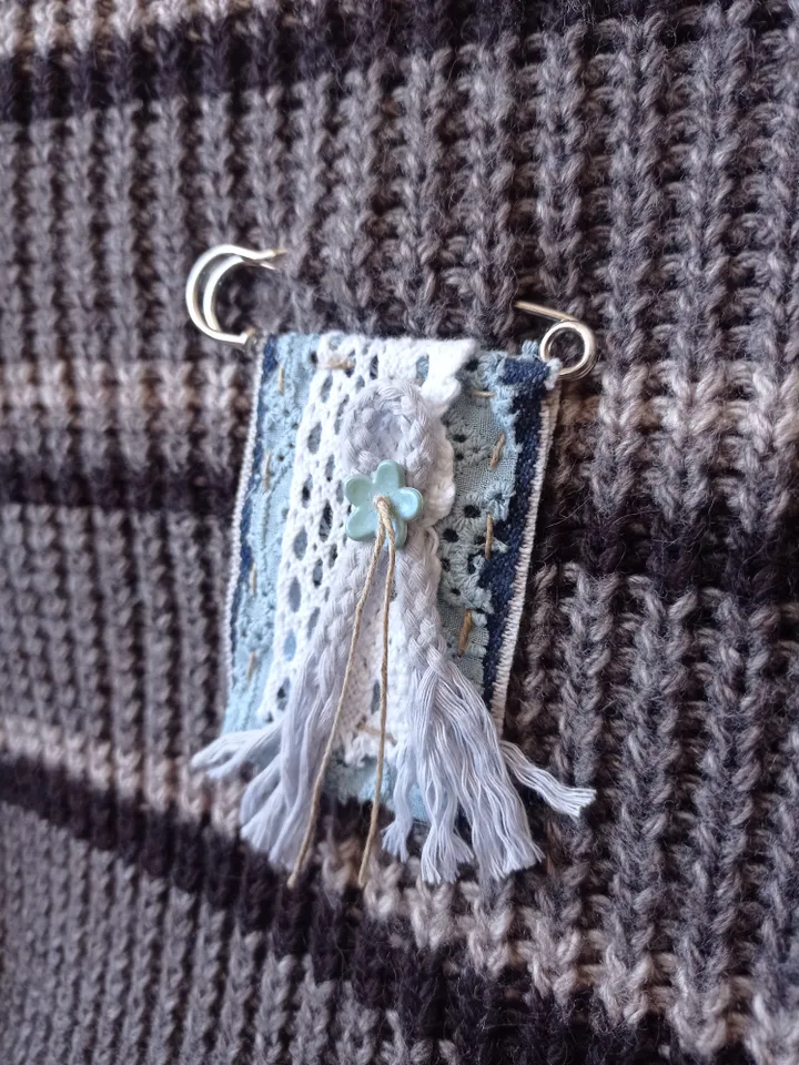 Denim Pin Brooch