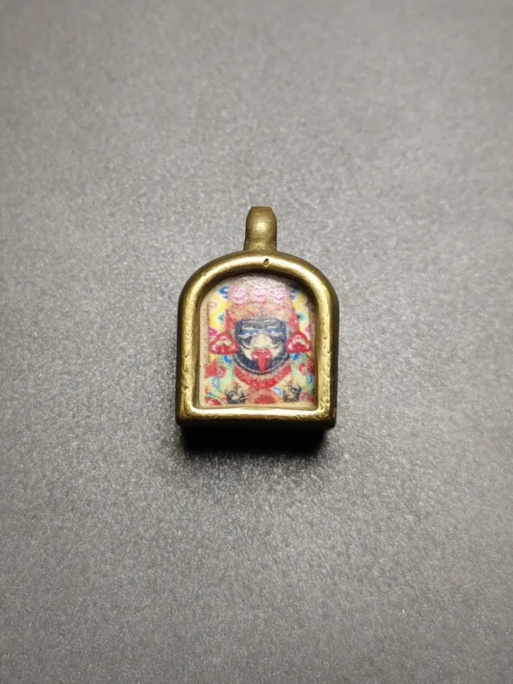 Gandhanra Antique Handmade Gau Ghau Shrine,Shri Devi,Drashi Lhamo,Zashi Lhamo,Mini Tibetan Buddhist Altar Amulet Pendant