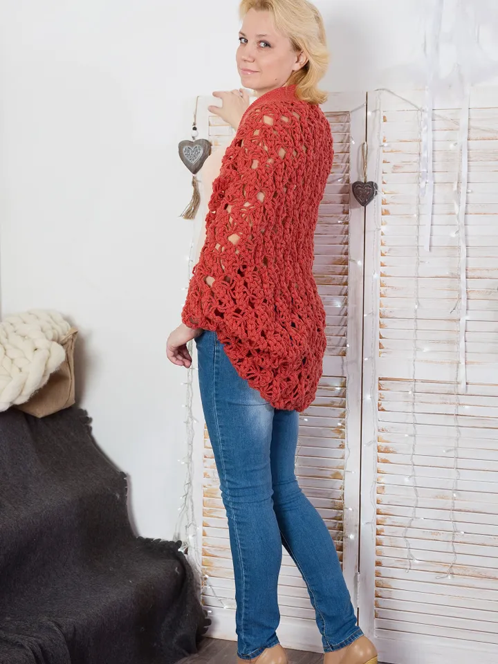 Women's Cocoon Shrug Crochet Pattern