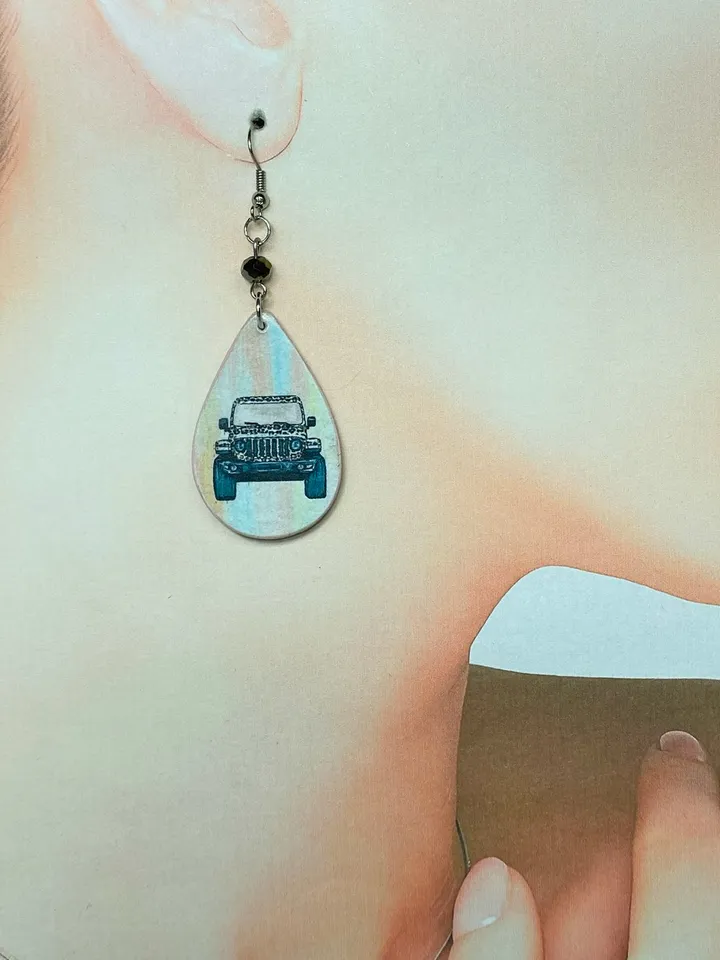 Creative handmade earrings. Bijouterie. Individual design.