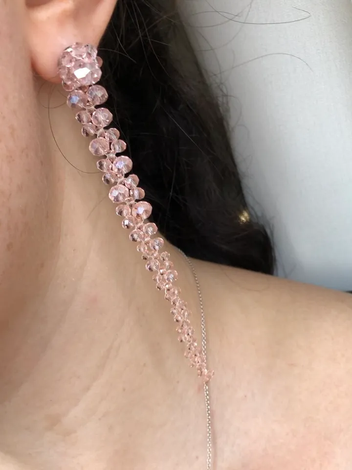 Drip Floral Beaded Earrings