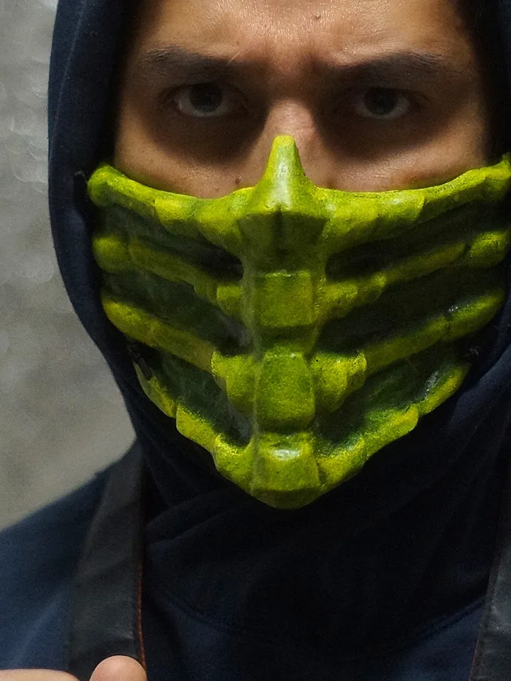Scorpion Mask Skull from Mortal Kombat Mortal Kombat Scorpion mask